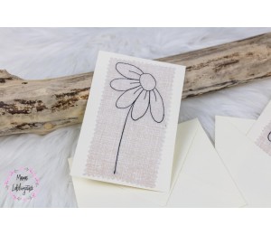 Stickmuster Gänseblümchen Doodle